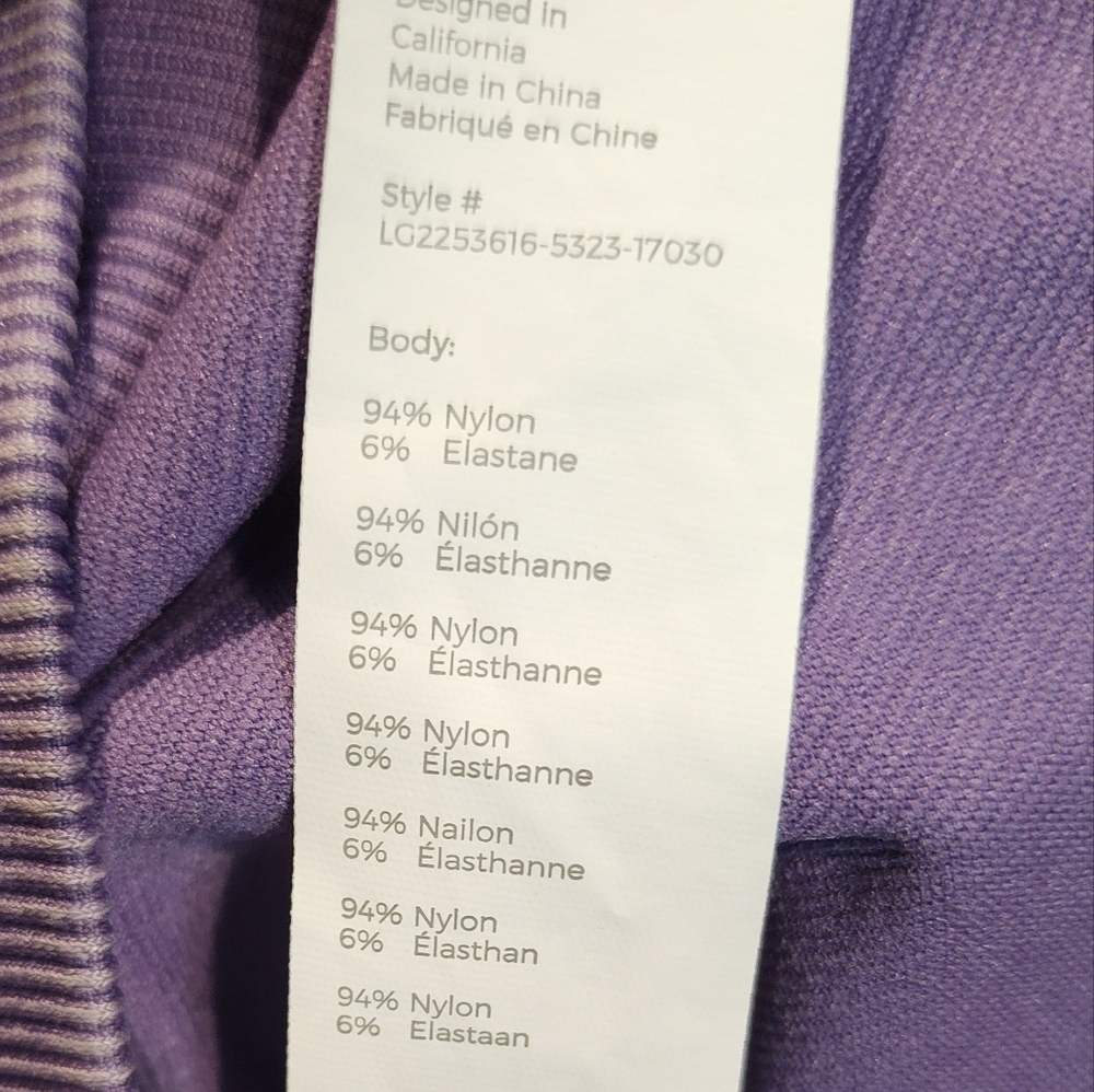 New Fabletics  Leggings Athletic Washed Violetta Sync Seamless High-Waisted 7/8 - Picture 11 of 12